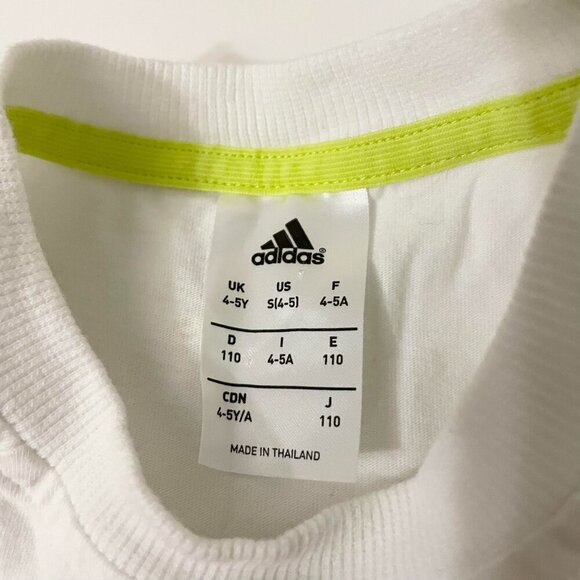 Adidas Tshirt Kids Small 4-5 Shirt - Picture 11 of 16